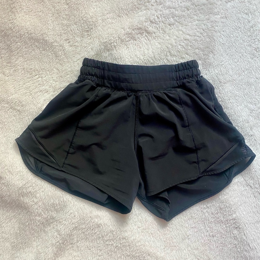 Lululemon Athletica Black Athletic Shorts Moisture-Wicking Lightweight